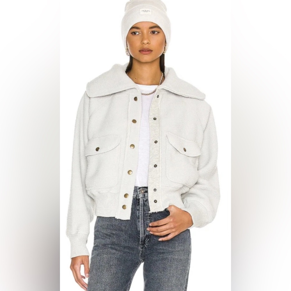 We the Free People Shasta Cardi Jacket in Morning Fog Size XL Revolve - Picture 1 of 5